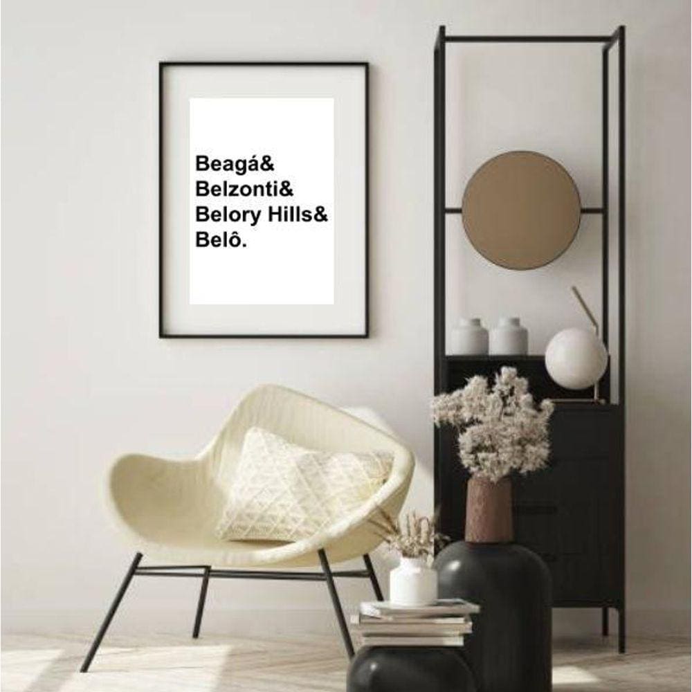 Quadro Belo Horizonte - Nomes - 60X48Cm