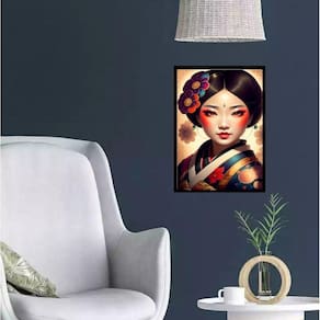Quadro Japonesa Gueixa 45X34Cm