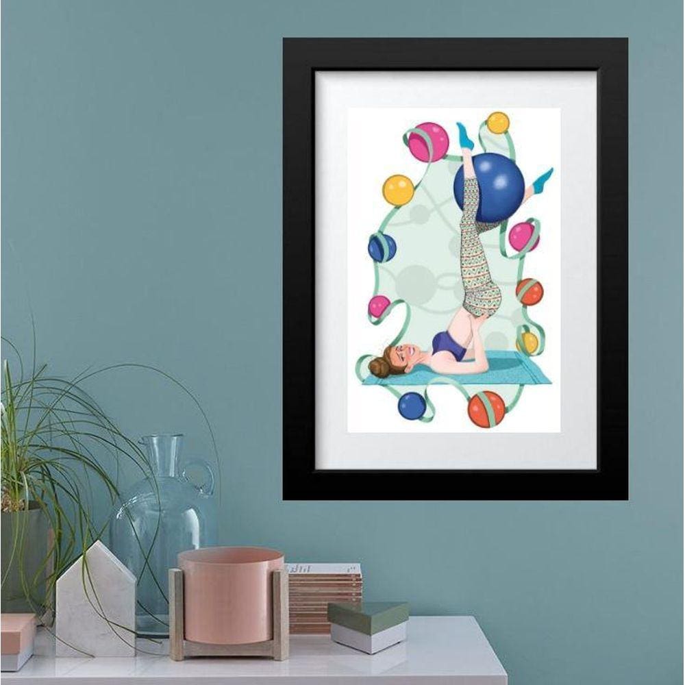 Quadro Decorativo Pilates - 60X48Cm