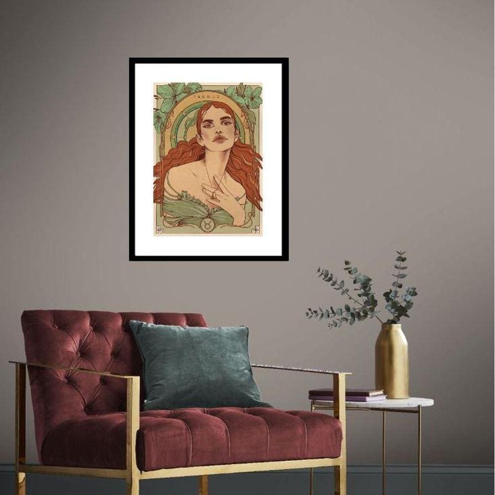 Quadro Vintage Signo Touro - 60X48Cm