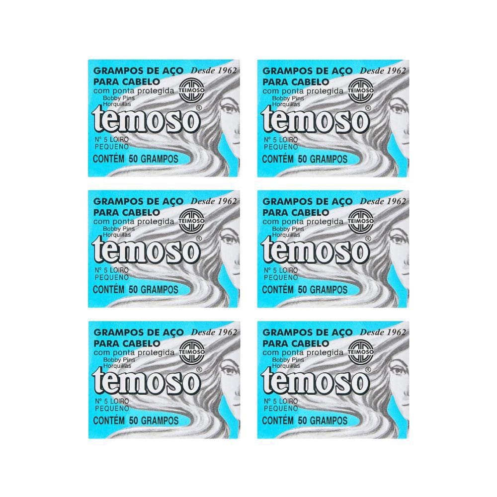 Grampo Teimoso N 5 Com 50un Louro - Kit C/ 6un