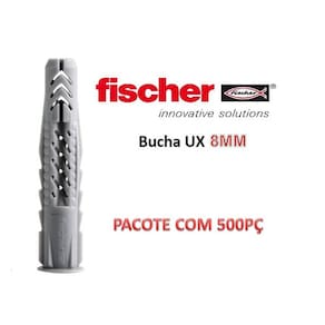 Bucha Nylon Fischer Ux 8mm C/ 500 - Universal