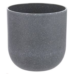 Vaso Redondo Decorativo Cinza 12,5x12,5 cm - D`Rossi