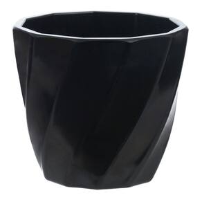 Vaso Torcido Decorativo Preto 12x13,5 cm - D`Rossi