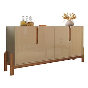 Aparador Buffet 4 Portas Belle 170 cm Champagne e Cedro - D`Rossi