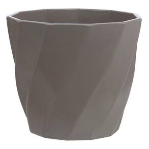 Vaso Torcido Decorativo Cinza 12x13,5 cm - D`Rossi