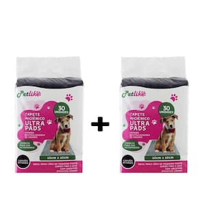Tapete Higienico Ultra Pads Carvão 60X60Cm - 60 Unid - Kit