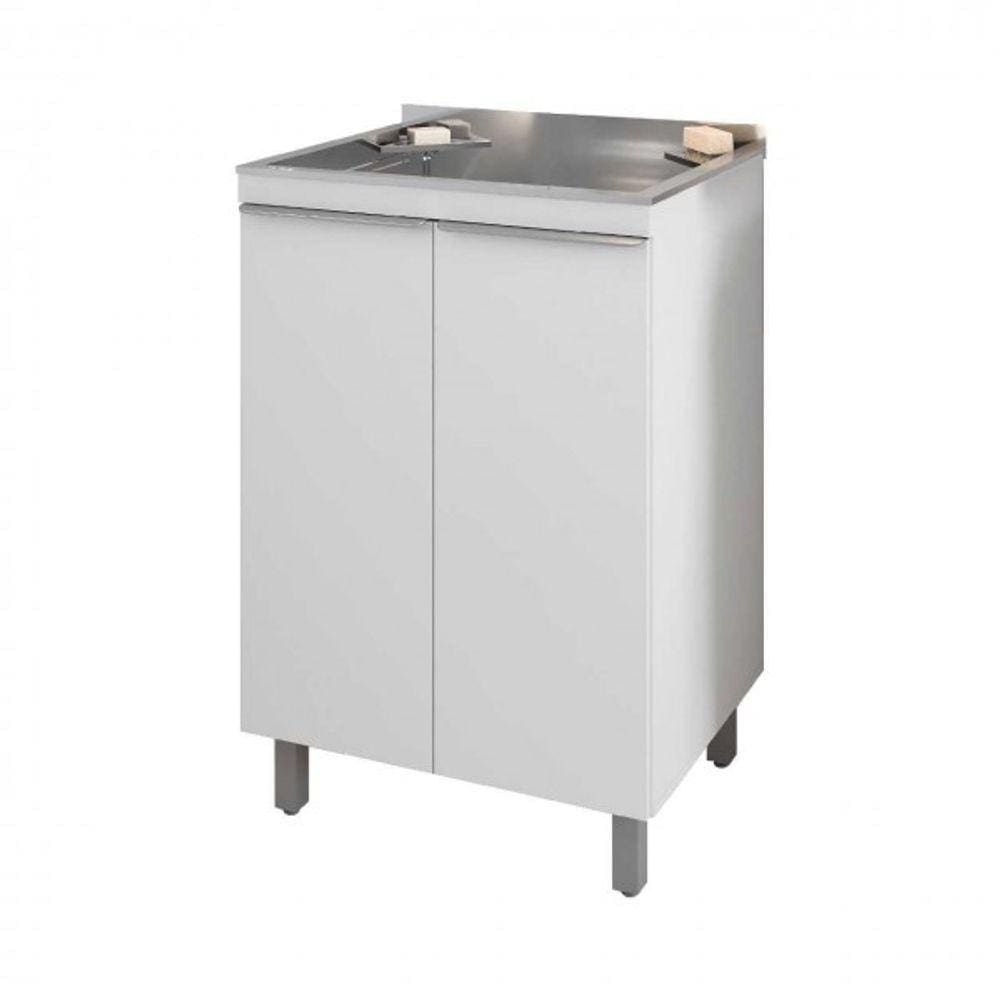 Armario Kit Lavanderia Levisse Medio 60cm Branco - Gaam