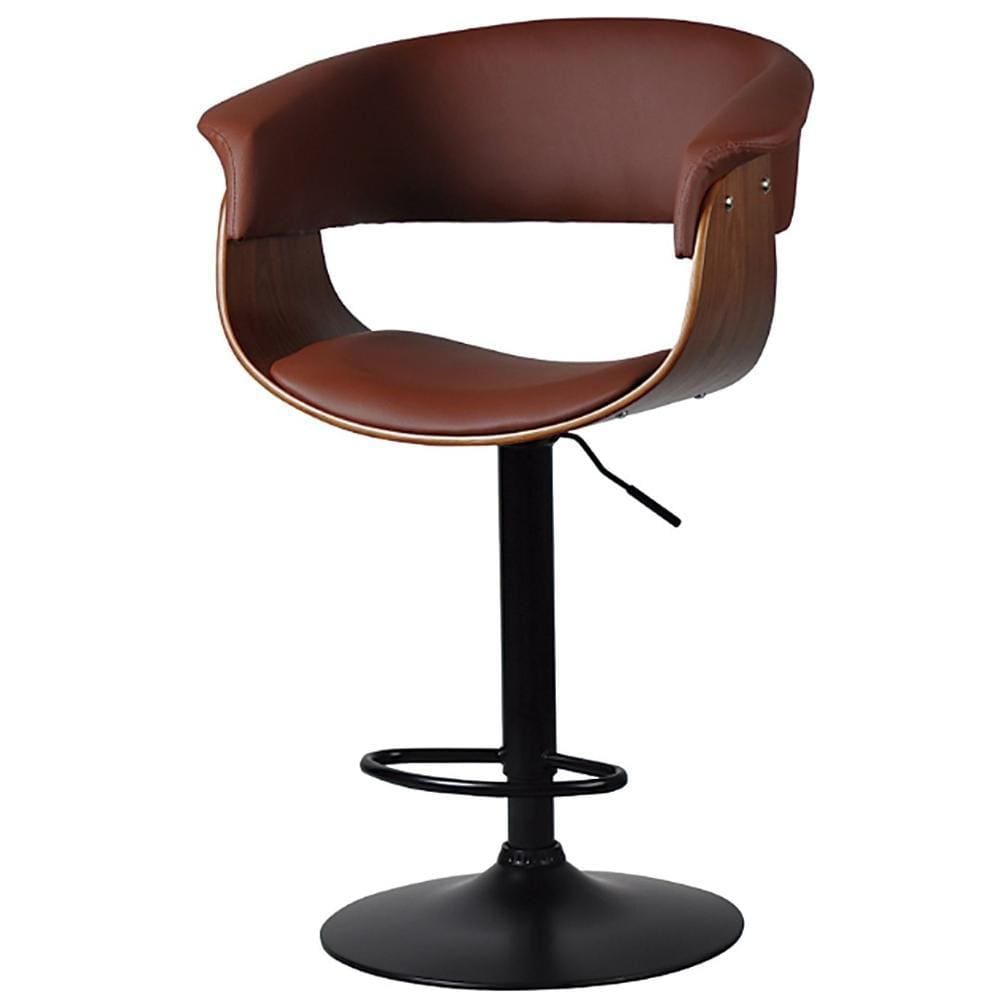 Banqueta Giratória Betim Rivattis Marrom Base Disco Preta