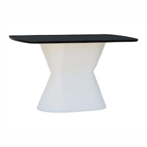 Mesa De Jantar Apollo Tampo Retangular 136x80cm Branco-preto