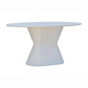 Mesa De Jantar Apollo Tampo Oval 160x90cm Branco