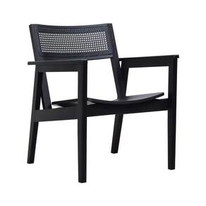 Poltrona Gusty Com Encosto Telinha Assento Anatômico - Preto Madeira