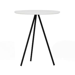 Mesa Lateral Redonda Trilegal ø420x530 Preto-branco