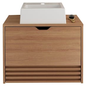 Gabinete Com Cuba Para Banheiro BN3630x13 Amendoa Tecno Mobili