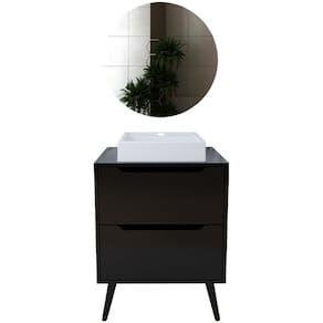 Conjunto Para Banheiro BN3600x39x40 Preto Metalizado Tecno Mobili