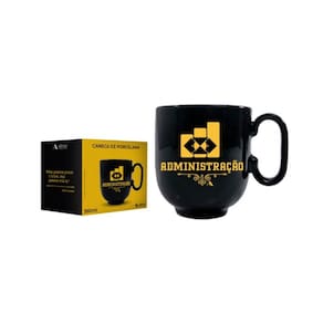 Caneca Forma Preta Administração 350 ML - Allmix