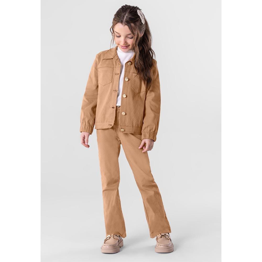 Jaqueta Sarja Cotelê Infantil Menina Mundi
