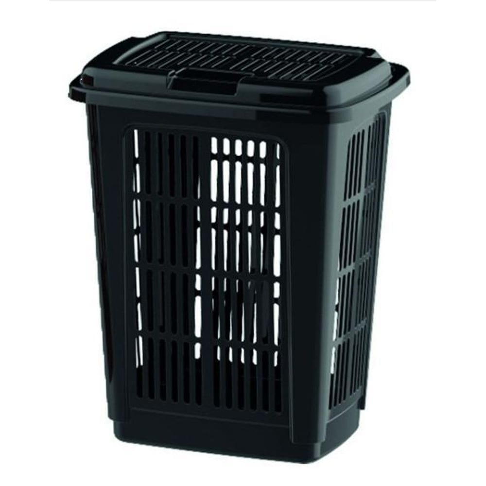 Cesto De Roupa Preto Lavanderia Multiuso 30 Litros