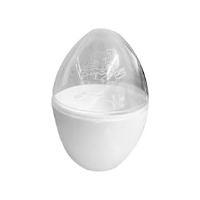 Ovo Páscoa Acrilíco Desmontável 1Und 11Cm Branco