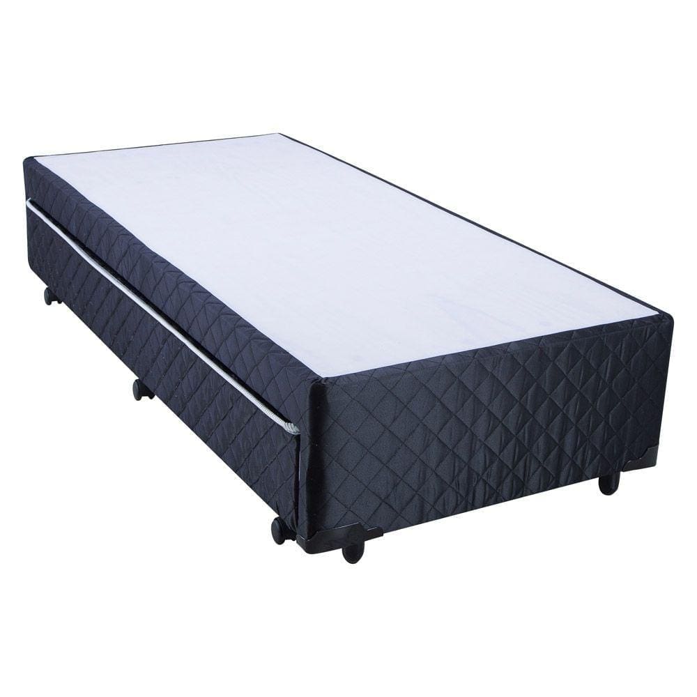 Bicama Box Solteiro Americano Mega Black com Auxiliar em Molas Superlastic - 096x203