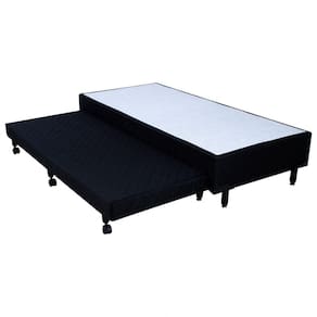Bicama Box Solteiro Mega Black com Auxiliar em Espuma - 078x188