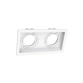 Spot De Embutir Módulo Duplo Ar111 Branco Face Recuada