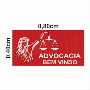 Tapete Capacho Vinil ADVOCACIA Antiderrapante Decorativo