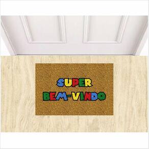 Capacho Personalizado Super Bem Vindo Antiderrapante Portas