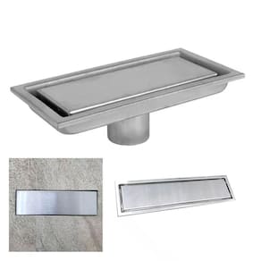 Ralo Linear 20cm Oculto Inox Banheiro Lavabo Invisivel Anti Odor Anti Inseto Resistente Seguro