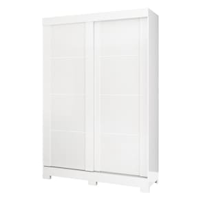 Guarda-roupas 2 Portas De Correr Multimóveis Cr35125 Branco Brilho Branco Brilho