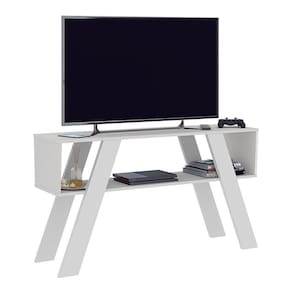 Rack Tv Até 55" Retrô 119cm Multimóveis Cr45216 Branco Branco