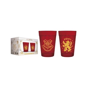 Copo Americano Prime Harry Potter Casas 190 ML - Luva Com 2 Unid - Grifinória - Allmix