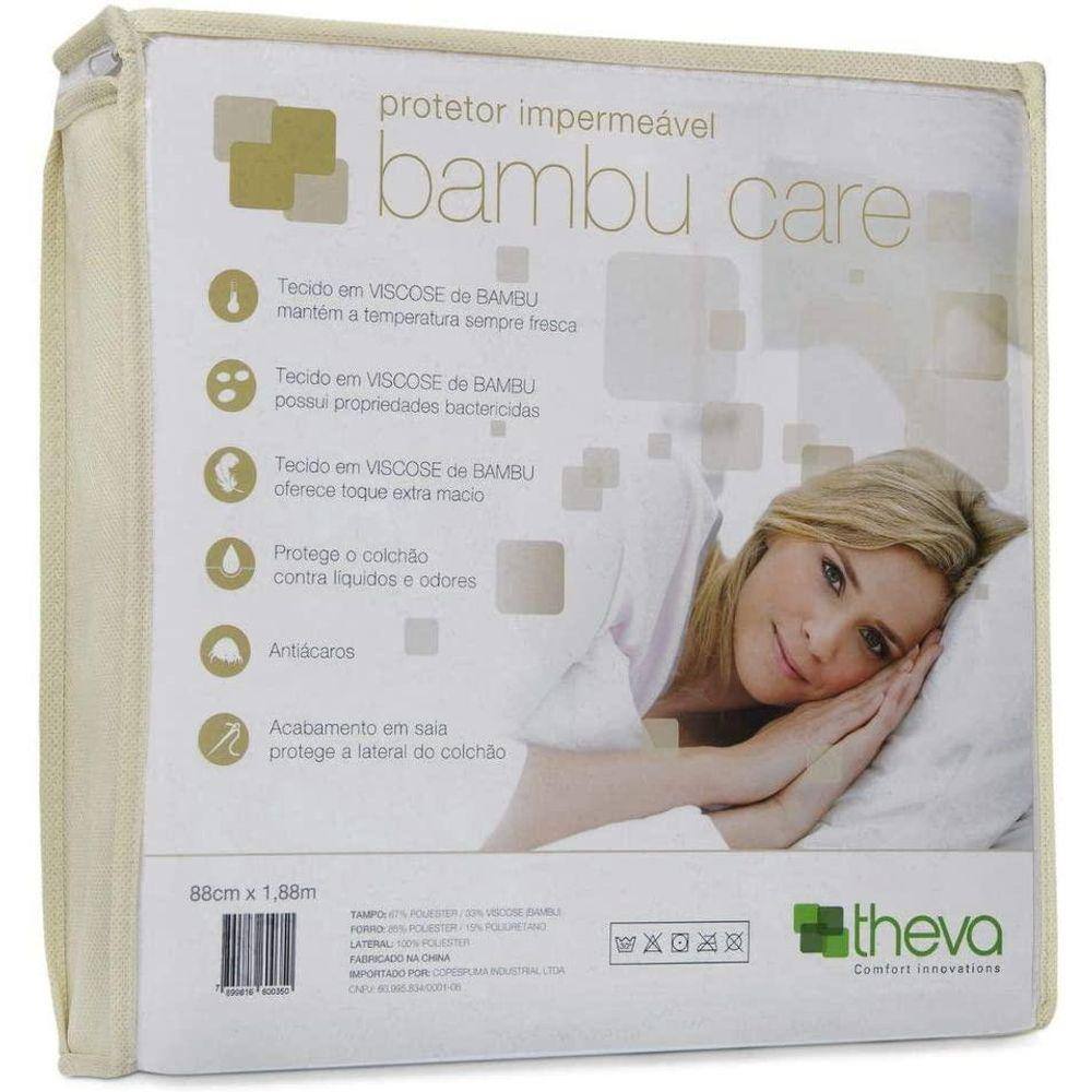 Protetor P/ Colchão Em Viscose Bambu Care Solteiro 88X188 cm