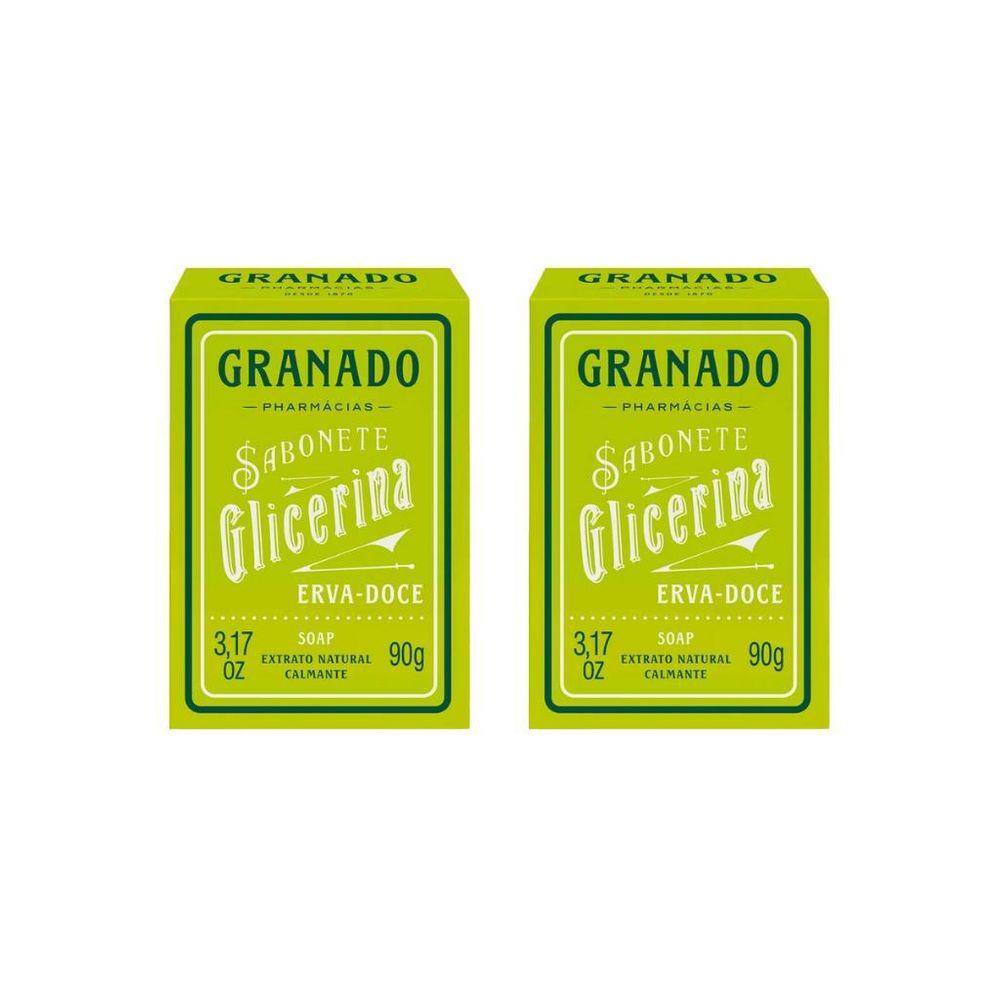 Sabonete Granado 90G Glicerina Erva Doce-Kit C/2Un