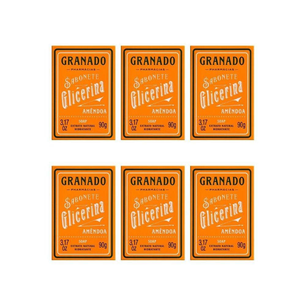 Sabonete Granado 90G Glicerina Amendoa-Kit C/6Un