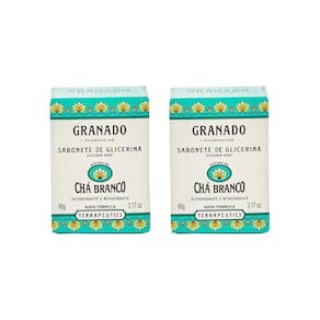 Sabonete Granado 90G Glicerina Cha Branco-Kit C/2Un