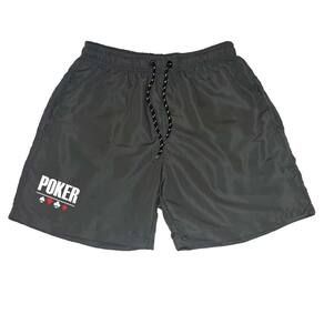 Short Masculino Tactel Estampado Poker Cordão Ajustável