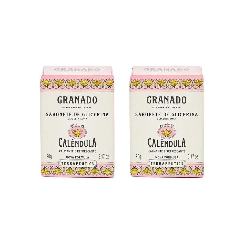 Sabonete Granado 90G Glicerina Calendula-Kit C/2Un