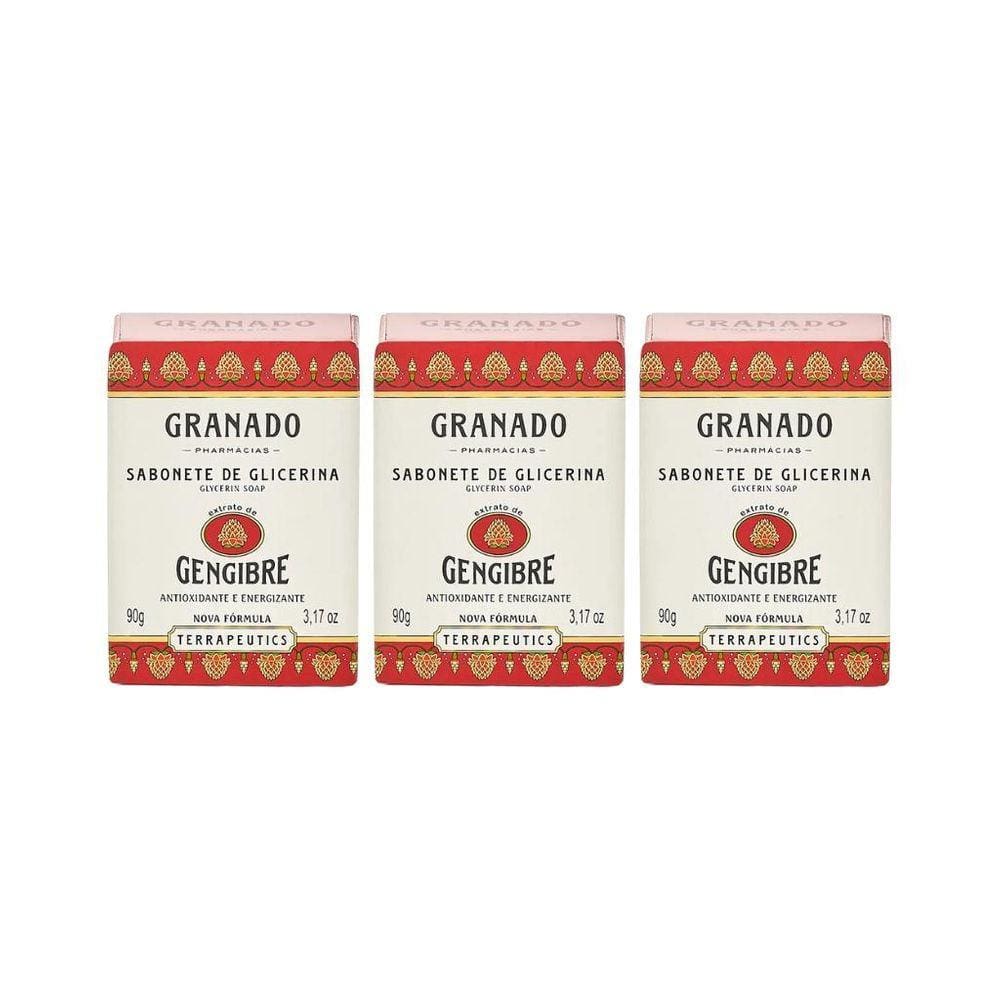 Sabonete Granado 90G Glicerina Gengibre-Kit C/3Un