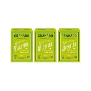 Sabonete Granado 90G Glicerina Erva Doce-Kit C/3Un