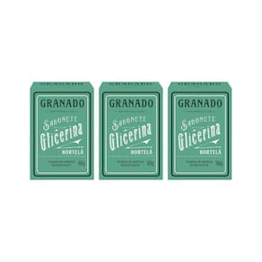 Sabonete Granado 90G Glicerina Hortela-Kit C/3Un