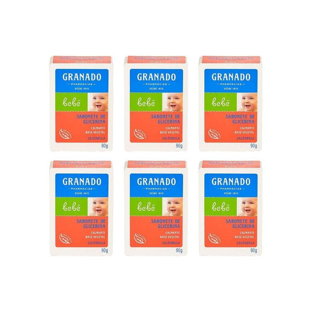 Sabonete Granado Baby 90G Glicerina Calendula - Kit C/6Un