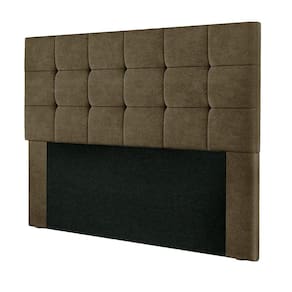 Cabeceira Cama Box Queen 1,60 Estofada Suede Marrom Chocolate Julia Plus Shop das Cabeceiras