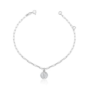 Pulseira Medalha São Bento Prata 925 - 18cm