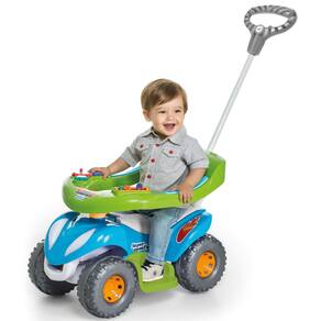 Carrinho Infantil com aro protetor empurrador até 20Kg Super Comfort Azul Calesita
