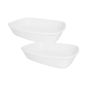Kit 2 Travessas Refratária Assadeira Bake Grande 2,5l Oxford