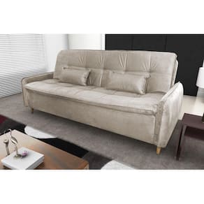Sofá Cama Donna Suede Bege B251 – Matrix