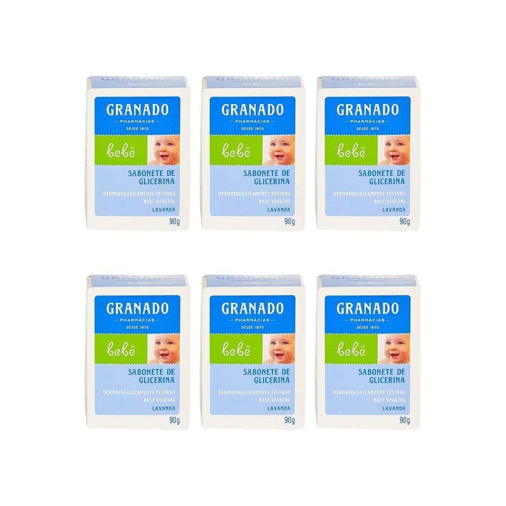 Sabonete Granado Baby 90G Lavanda-Kit C/6Un