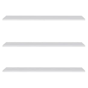Prateleira Flutuante de Quarto Adulto Kit 3 Suporte Invisível 68cm Yara Branco - Lumil