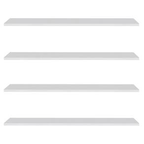 Prateleira Flutuante Para Banheiro Kit 4 Suporte Invisível 91cm Yara Branco - Lumil